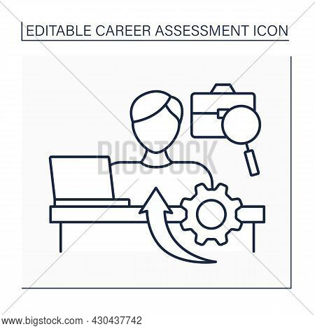 Entrepreneur Line Icon. Individuals Create New Businesses. Organizes, Manages And Assumes Enterprise