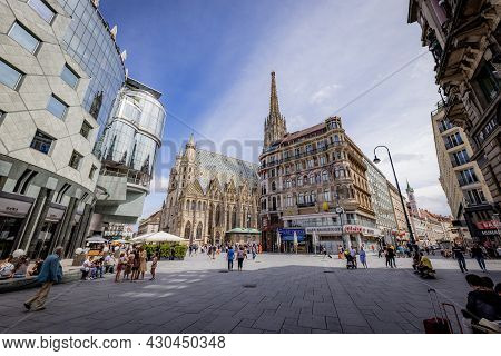 Cathedral St Stephan In Vienna Called Stephansdom In The City Center - Vienna, Austria - August 1, 2