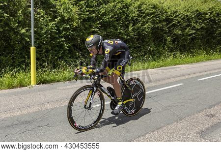 Bourgoin-jallieu, France - 07, May, 2017: The French Cyclist Bryan Nauleau Of Direct Energie Team  R