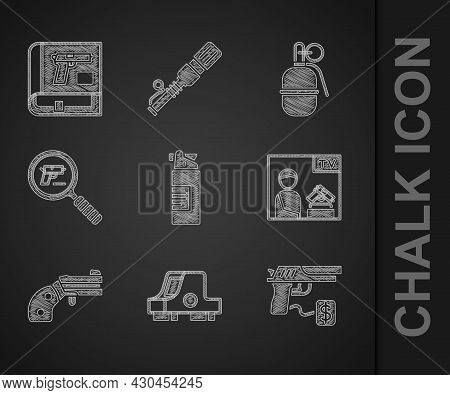 Set Weapons Oil Bottle, Collimator Sight, Buying Gun Pistol, Advertising Weapon, Small Revolver, Pis