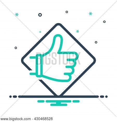 Mix Icon For Recommend Like Accept Request Feedback Application Ok Gesture Approving Say-a-good-word