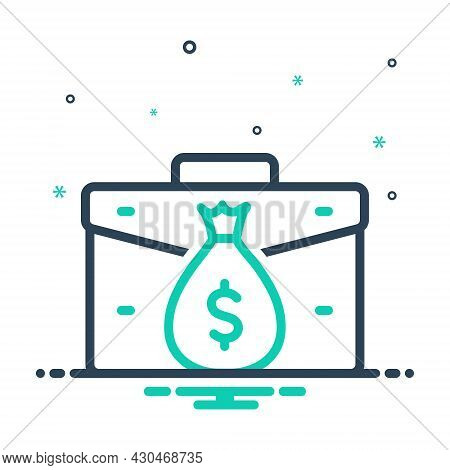 Mix Icon For Income Earning Wages Revenue Finances Yield Money Benefits Assets Received Stipend