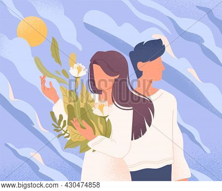 Psychology And Mental Health Concept. Self-care, Soul Recovery, Inner World Cultivation. Development