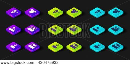 Set Swimmer, Water Volleyball Net, Windsurfing, Polo, Swimsuit And Kayak And Paddle Icon. Vector