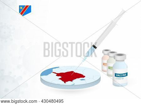 Vaccination In Dr Congo With Different Type Of Covid-19 Vaccine. Concept With The Vaccine Injection 