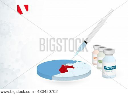 Vaccination In Peru With Different Type Of Covid-19 Vaccine. Concept With The Vaccine Injection In T