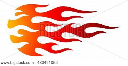 Tribal Flame Motorcycle And Car Decal Vector Graphic. Ideal For Car Decal, Sticker And Even Tattoos.