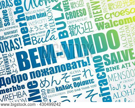 Bem-vindo (welcome In Portuguese) Word Cloud In Different Languages
