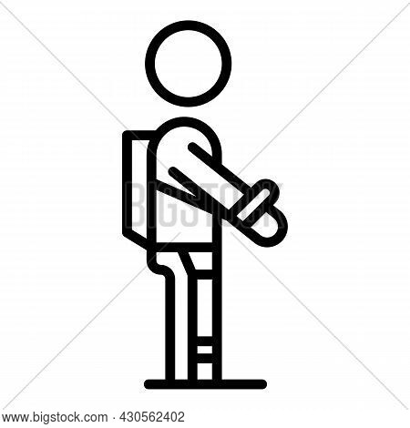 Worker Exosuit Icon Outline Vector. Exoskeleton Suit. Robot Man