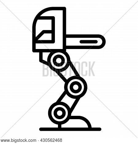 Medical Exoskeleton Icon Outline Vector. Robot Suit. Human Artificial