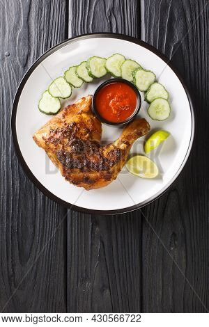 Ayam Bakar Is A Dish Of Charcoal-grilled Chicken Marinated In Kecap Manis, Coconut Oil, Shallot, Gar