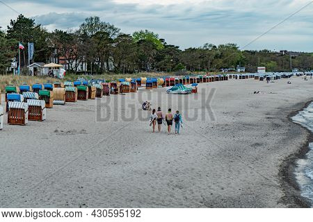 Timmendorf Beach At The Baltic Sea - Lubeck, Germany - May 10, 2021
