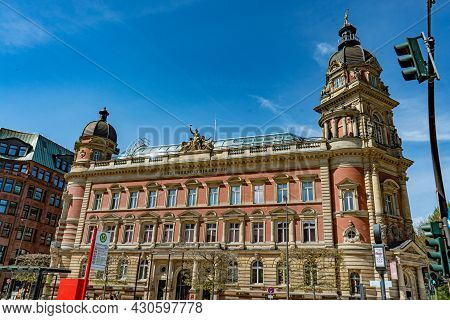 Old Post Headoffice In The City Of Hamburg - Hamburg, Germany - May 10, 2021