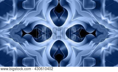 3d Render. 3d Abstract Soft Black Matte 3d Shape In Symmetrical Structure Of Matte Material Light Gl
