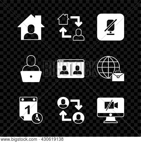 Set Online Working, Mute Microphone, Time Management, Project Team Base, Video Camera Off Computer, 