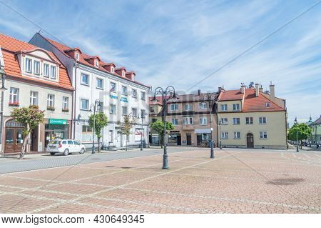 Zory, Poland - June 4, 2021: Market Square (rynek) In Zory.
