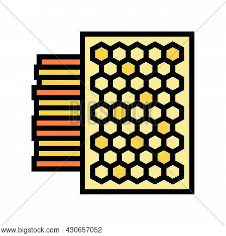 Pure Wax Foundation Beekeeping Color Icon Vector. Pure Wax Foundation Beekeeping Sign. Isolated Symb