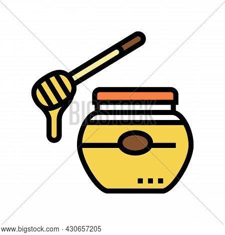 Honey Bottle Beekeeping Color Icon Vector. Honey Bottle Beekeeping Sign. Isolated Symbol Illustratio