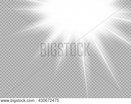 Abstract Special Effect Element Design. Shine Ray With Lightning