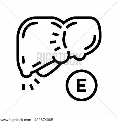 Type E Hepatitis Line Icon Vector. Type E Hepatitis Sign. Isolated Contour Symbol Black Illustration