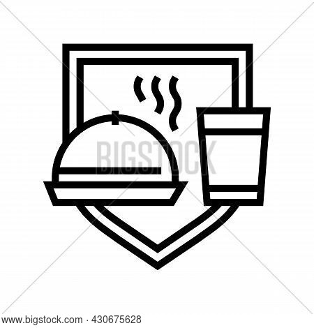 Food And Water Security Social Problem Line Icon Vector. Food And Water Security Social Problem Sign