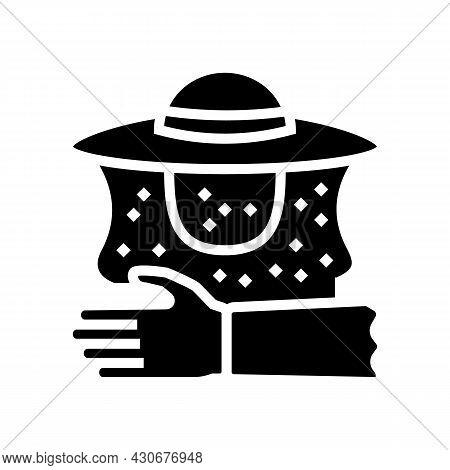 Beekeeping Clothing Glyph Icon Vector. Beekeeping Clothing Sign. Isolated Contour Symbol Black Illus