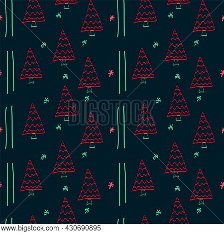 The Pattern Is A New Years Tree Pattern. Merry Christmas And A Happy New Year. Christmas Pattern For