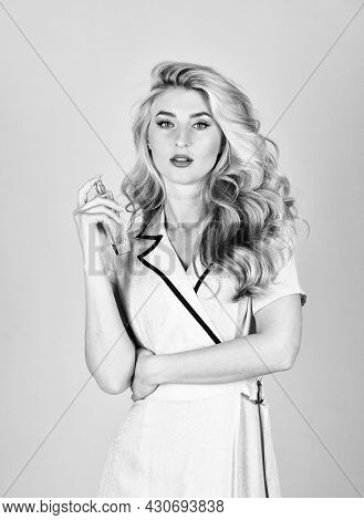 Hunt For Your Own Signature Scent. Fashion And Beauty. Lady Prefer Expensive Fragrance Smell. Sexy G