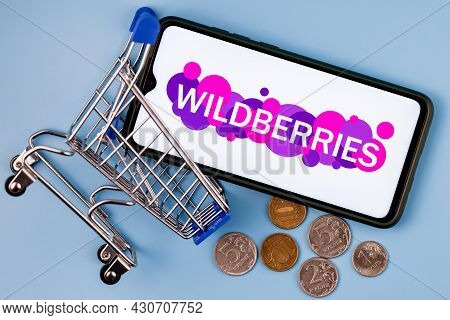 Kazan, Russia - August 23, 2021:  Wildberries Is One Of The Largest Russian Online Retailer. A Smart