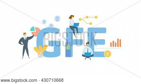 Gfe, Good Faith Estimate. Concept With Keyword, People And Icons. Flat Vector Illustration. Isolated
