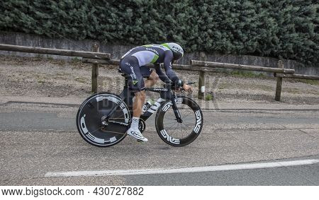 Bourgoin-jallieu, France - 07, May, 2017: The Algerian Cyclist Youcef Reguigui Of Team Sky Riding Du