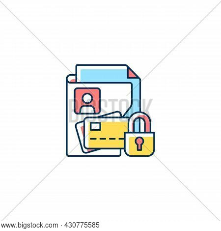 Nonpublic Personal Information Rgb Color Icon. Personally Identifiable Financial Data. Information F