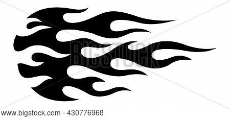 Tribal Flame Graphic Motorcycle And Car Decal And Airbrush Stencil. Ideal For Car Decal, Sticker, Ai