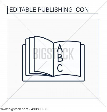 Index Line Icon. Alphabetical List Of Names, Subjects In Books Or Magazines. . Index Reference To Pa