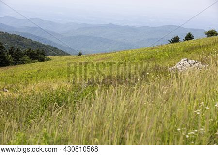 View From Whitetop Mountain In The Appalachian Mountains In Virginia