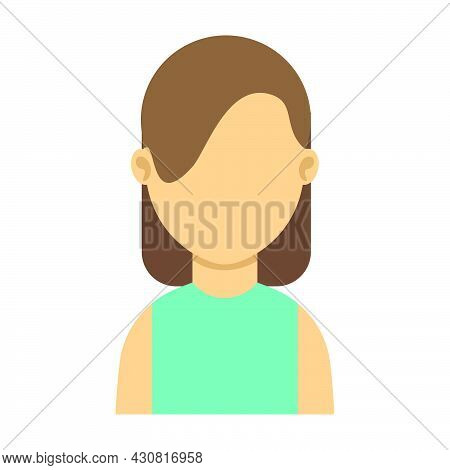 Woman Avatar Person Female Vector Illustration Icon Character. Face Portrait Woman Avatar Cartoon Gi