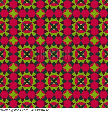 A Colorful Ornamental Seamless Pattern Background, Deo