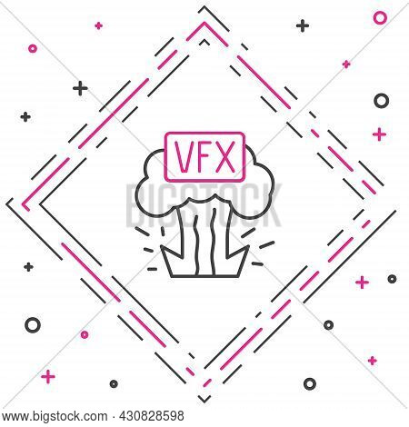 Line Vfx Icon Isolated On White Background. Colorful Outline Concept. Vector