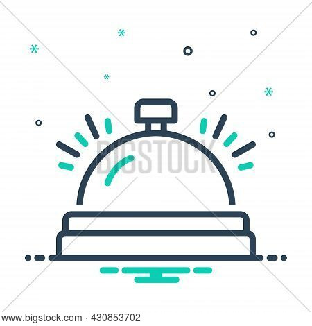 Mix Icon For Bell Campanula Reception Attention Concierge Handbell Office-bell Ring Reminder Alert R