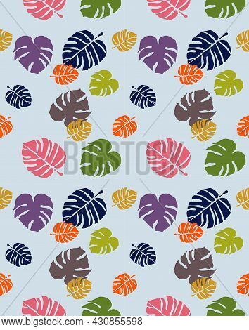 full color leaf, seamless pattern palm leaf, green palm leaf pattern, nature leamless patern