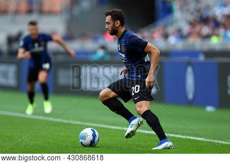 Milano, 21 August 2021. Hakan Calhanoglu Of Fc Internazionale  In Action During The Serie A Match Be