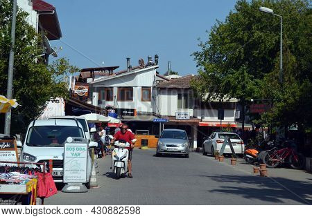 Akyaka - slow city in Turkey.August 1,2021. Mugla,Turkey