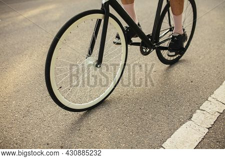 Riding On Open Air. Concept Of Youth, Strenghth, Action, Motion, Healthy Lifestyle.