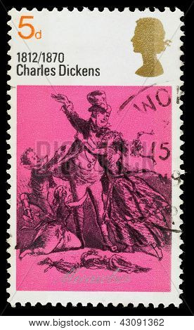 Gran Bretagna Charles Dickens francobollo