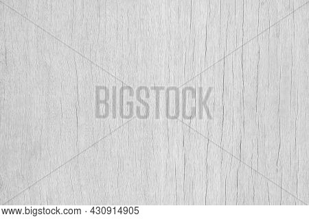 Dark White Gray Color Of Wood Vintage Background And Texture And Copy Space