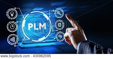 Plm Product Lifecycle Management System Technology Concept. Technology, Internet And Network Concept