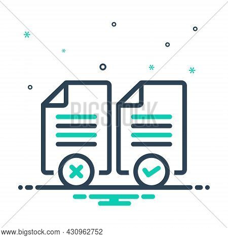 Mix Icon For Proper Reasonable Advisable Right Suitable Pertinent Wrong Document