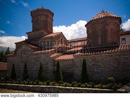 View To Saint Naum Monastery At Ohrid, North Macedonia
