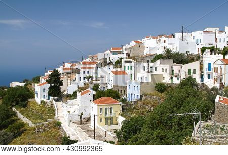 Village Of Nikia Near The Volcano Of The Island Of Nisyros. Greece
