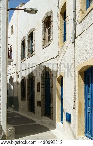Narrow Streets Of Nikia Village On The Island Of Nisyros. Greece